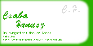 csaba hanusz business card